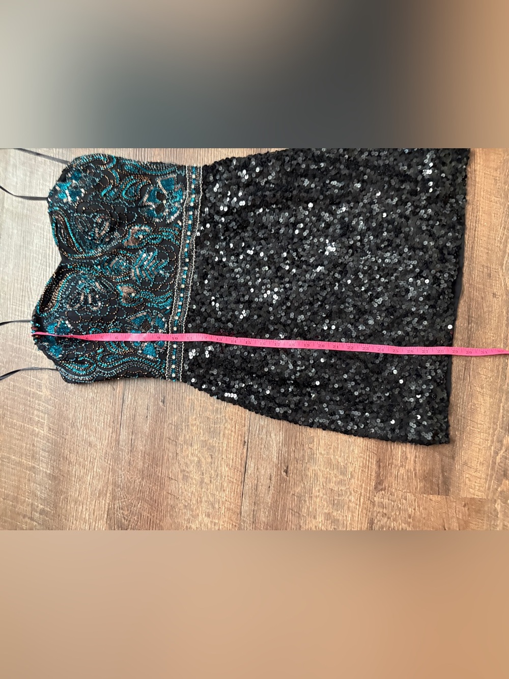 Shail K. 100% Silk Hand-Beaded Sequin Cocktail Mini Dress homecoming hoco EUC - Picture 16 of 16